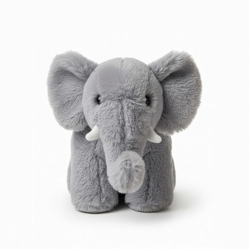 SHREEJI GIFT Fibre Filled Stuffed Animal Elephant Soft Toy for Kids Plush Hugging Soft Toy  - 22 cm(Grey)