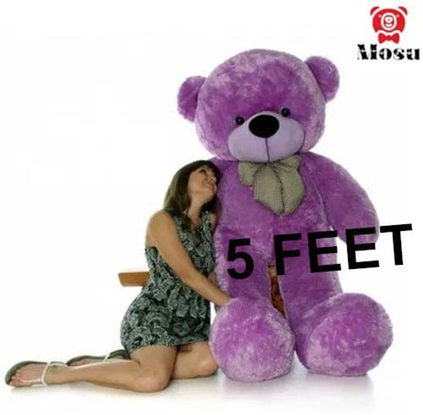 MOSU 5 Feet Super Soft Teddy Bear for Birthday Gift/Boy/Girl (Purple, 5 Feet)  - 60 inch(Purple)