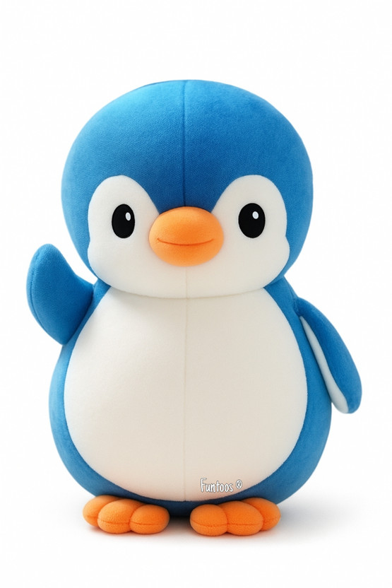 Funtoos Premium Quality 24cm Blue Penguin Soft Toy Cute Stuffed Animal for Gifting  - 24 cm(Blue)