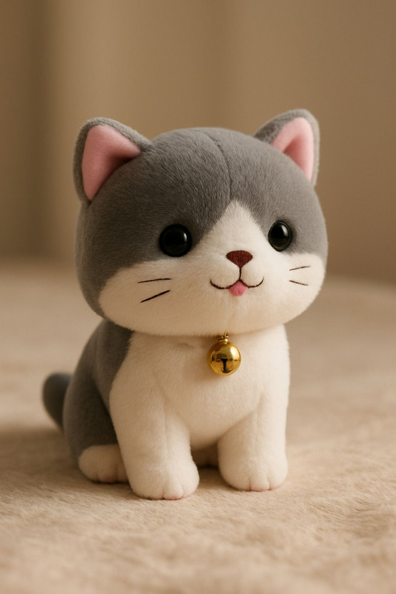 Liquortees Soft toys for girls Sitting Cat  - 20 cm(Multicolor)
