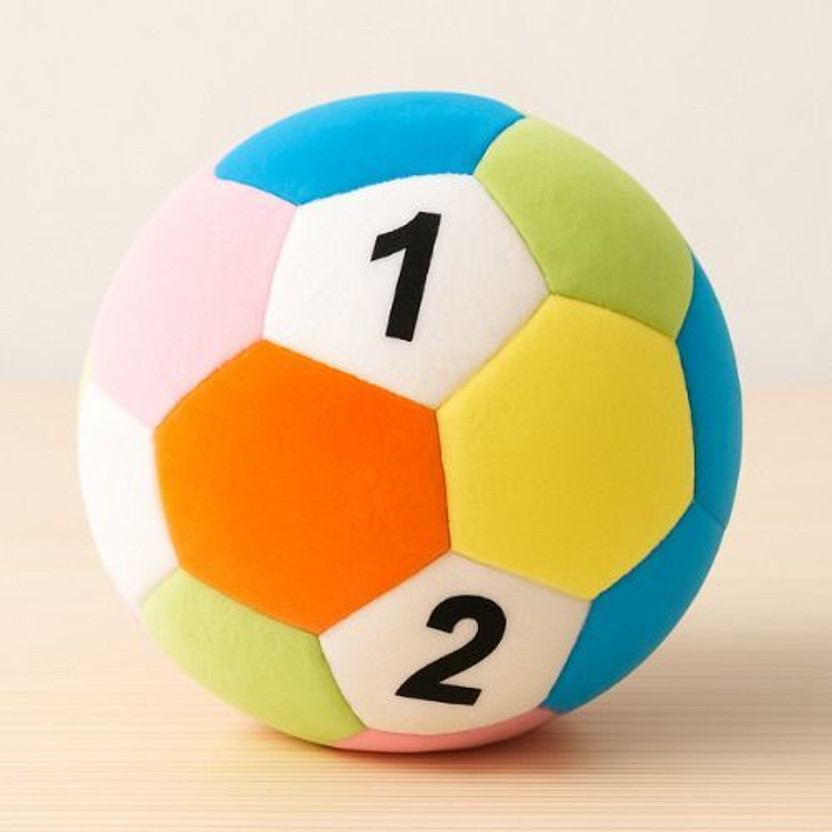 Rooboo Number Soft Toy Ball 14cm – Educational Counting Plush Teddy for Babies & Kids  - 14 cm(Multicolor)