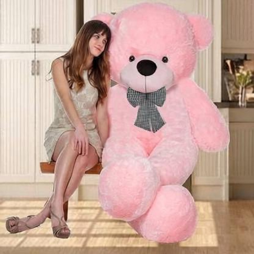 vtb vtb retail Stuffed Bear 4 Feet Pink Teddy Bear 120 cm  - 120 cm(Pink) - Flipkart Deal
