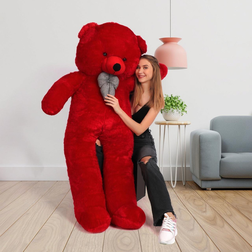 Pocketfriendly 4 Feet Teddy Bear I Love You Jumbo For Some One Special  - 120.1 cm(Red)