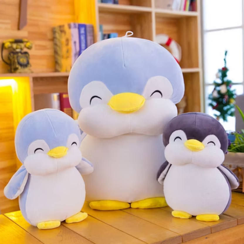 jr jack & rose Plushies Penguin Stuffed Animal Toys - Soft Penguin Stuff Plush Doll  - 30 cm(Black)