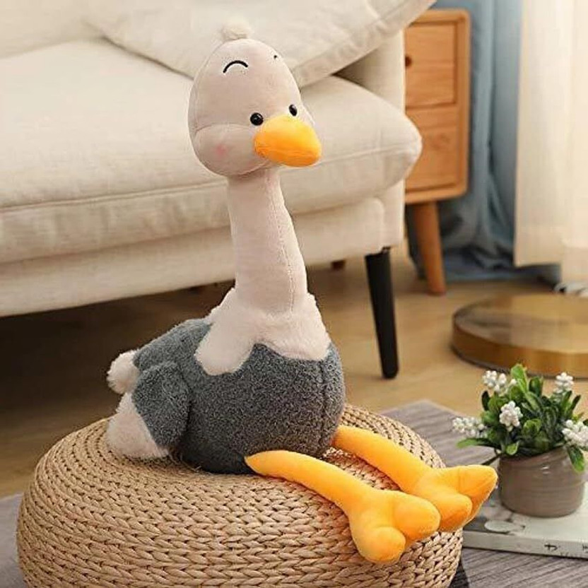 Ruvedu 35 Baby Ostrich  - 35 cm(White & Grey)
