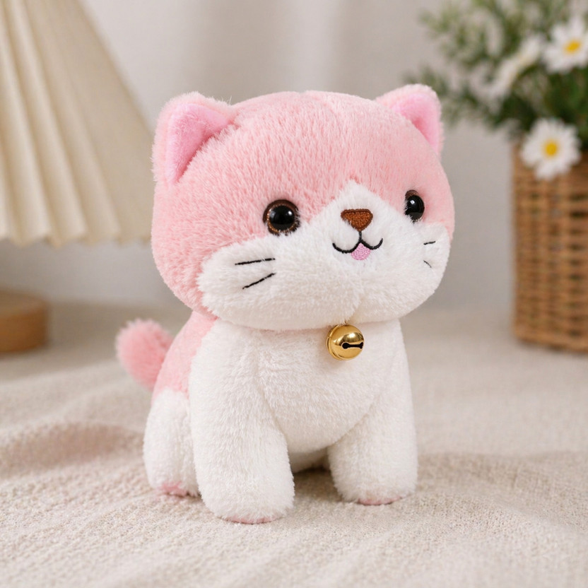 Liquortees Cat soft toys for girls birthday gifts cute  - 20 cm(Pink)