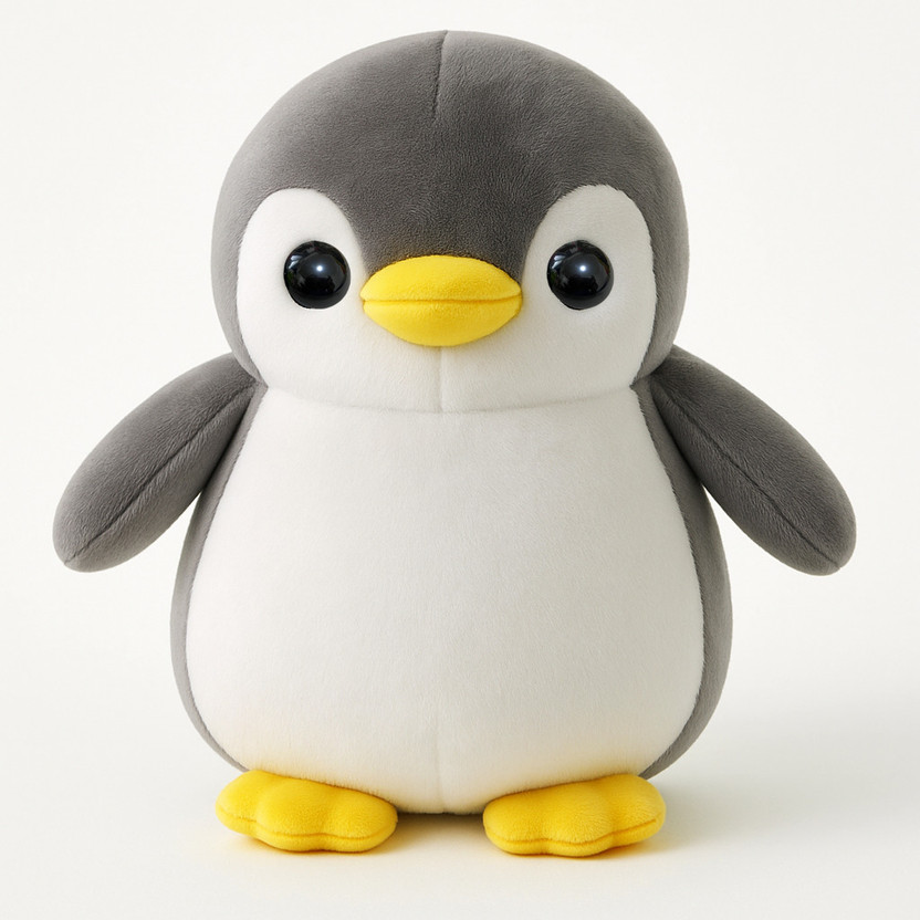 Toyingly Adorable Plush Penguin Stuffed Toy – Soft, Cuddly & Perfect for All Ages  - 30 cm(Grey)