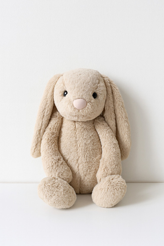 Toyingly Plush Bunny Stuffed Animal, Soft Beige Rabbit, Large Floppy Ears  - 35 cm(Beige)
