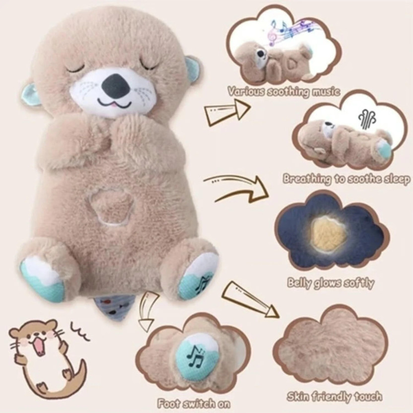 Super Toy Breathing Teddy Bear Plush Toy Soft Huggable Gift for Kids and Adults  - 25 cm(Pink)