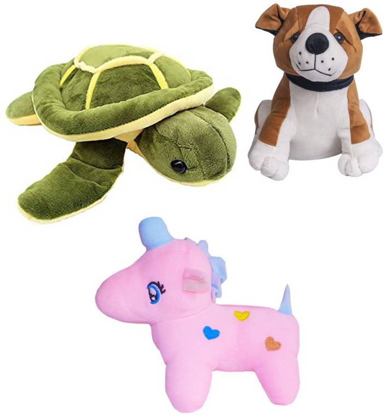 Memebuzz Kids Playing softs Toys Cute Delight Cuddle combo of 3 25 cm