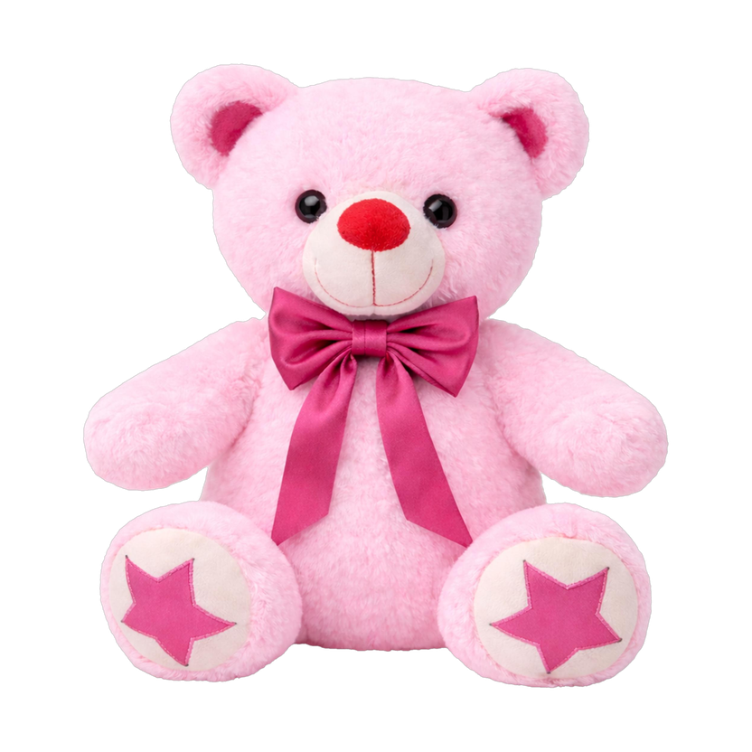Nyaara Plush Teddy Bear with Star Paw Gift for Wife Husband Boy & Girlfriends  - 23 cm(Pink)