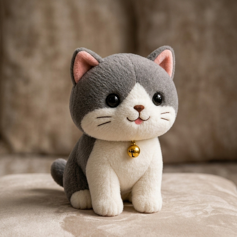 Liquortees Cute Stuffed Cat animal soft toys for girls soft doll  - 20 cm(Multicolor)