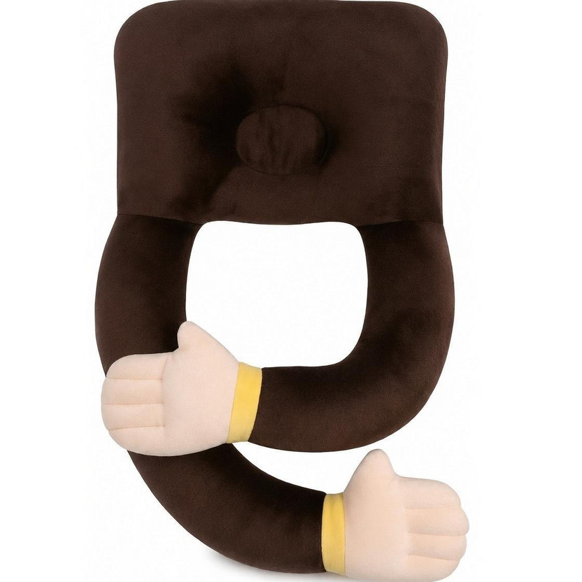 Sanwaliya Collection Baby Sleeping Hugging Pillow Soft Plush Comfort Cushion for Newborn Babies  - 45 cm(Brown)