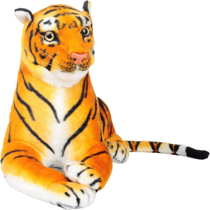 ATHRAVTOYS Orange Tiger Stuffed Plush Soft Toy Doll Teddy Bear Animal  - 40 cm(Multicolor)