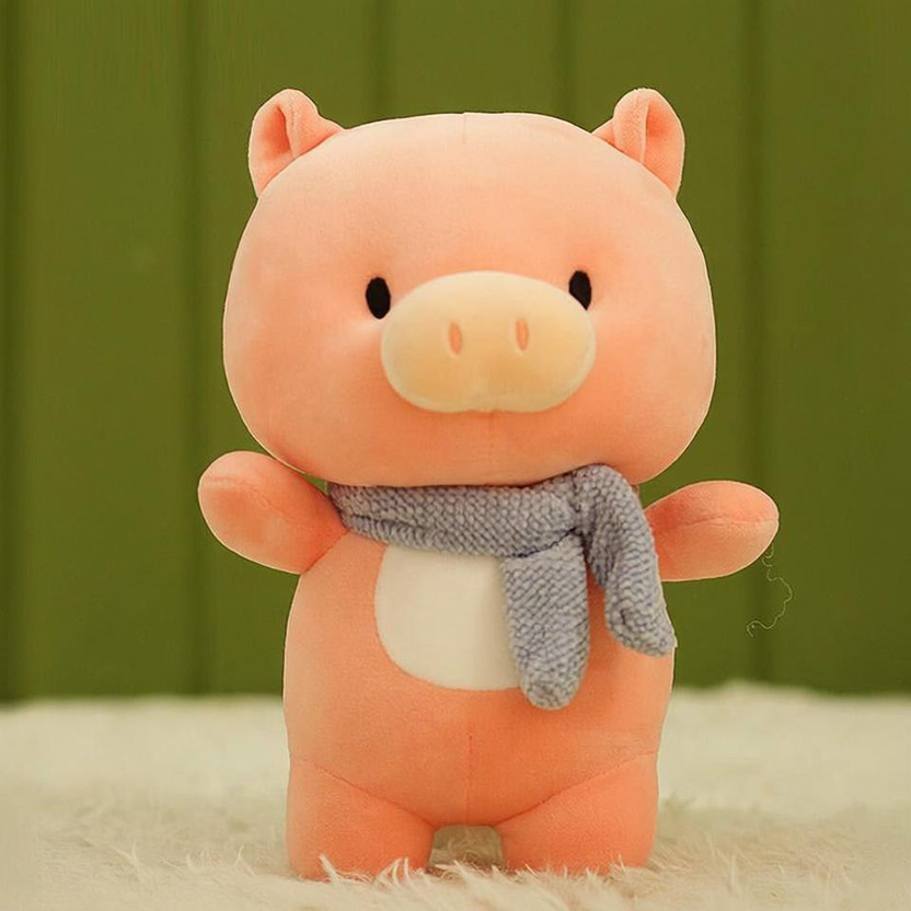 Teddy Daddy Plush Scarf Piggy Soft Teddy  - 25 cm(Pink)