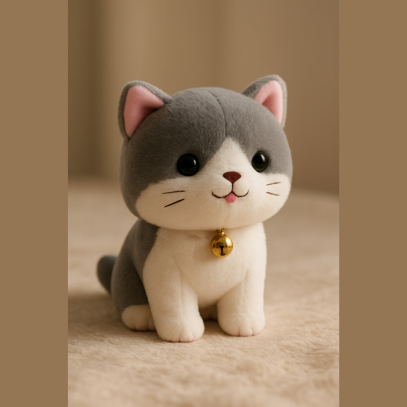 Liquortees Cute Stuffed Cat animal soft toys for girls soft doll  - 20 cm(Multicolor)