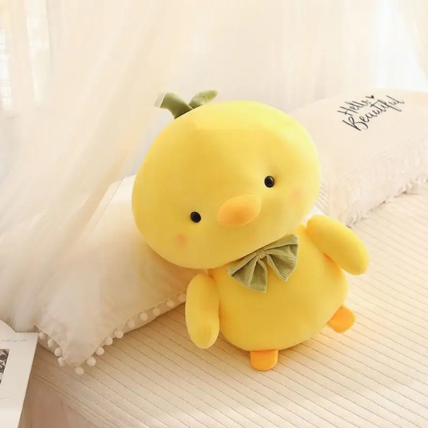 plush joy Cute Duck Soft Stuffed Plush Animal Toy for Kids and Birthday Gift Toys  - 24 cm(Yellow)