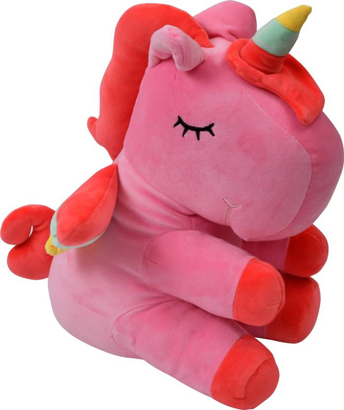 Mumuso Pink Unicorn Teddy Bear Soft Plush Stuffed Toy Cute Design For