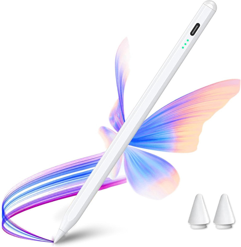 Like Star Universal Stylus Pen for iPad 10th/9th Gen,500mAh Battery|Precise iPad 2018-2024 Stylus(White)