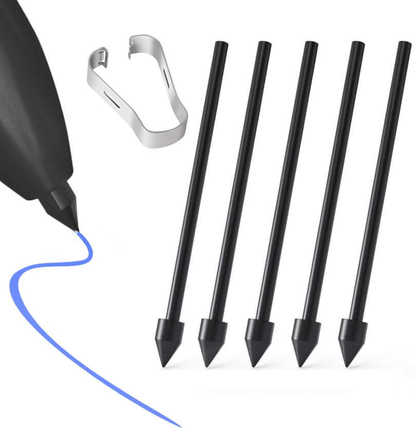 Rumbalton 5pcs Black Replacement Nibs for Galaxy Tab S Pen S9/S8/S7/S6 Lite/FE/Ultra Stylus(Black)