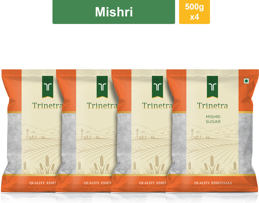 Trinetra Mishri Sugar- 500g Each (Pack of 4) 2000g Sugar Diamond(2000 g, Pack of 4)