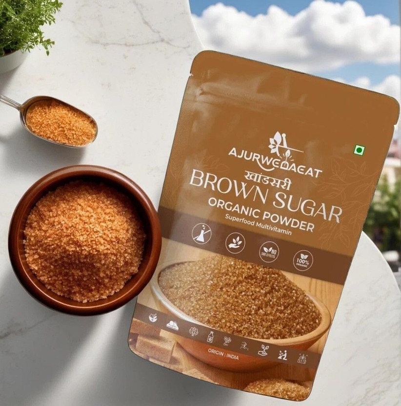 AJURWEDAEAT 100% PURE AND ORGANIC BROWN SUGAR |AASWQ0BS460 Brown Sugar(460 g)