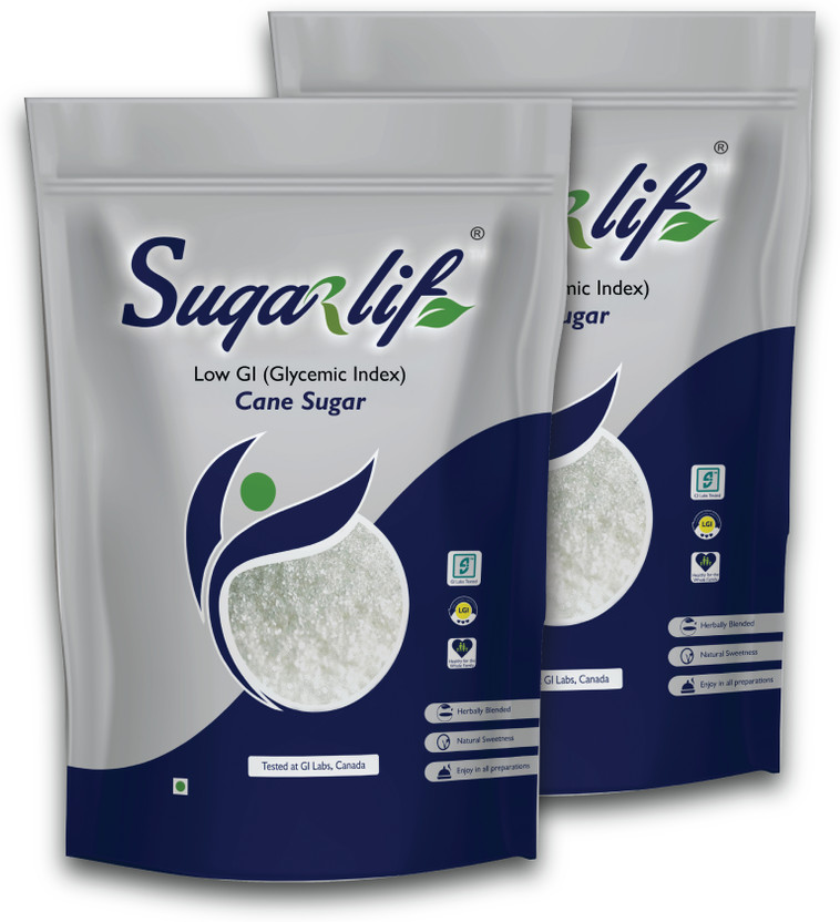 Sugarlif LOW GI Sugar(2000 g, Pack of 2)
