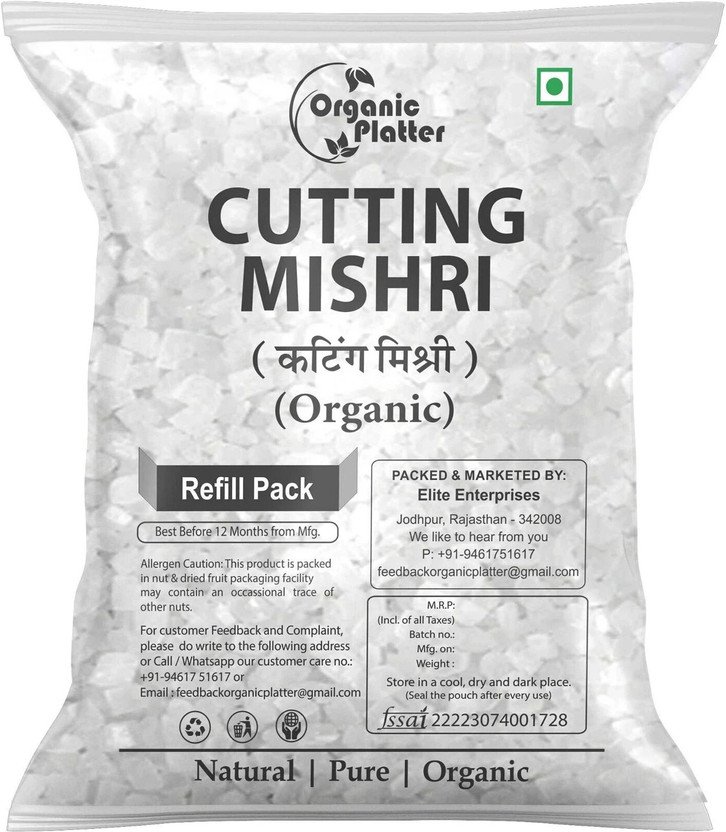 Organic Platter Mishri Dana|Cutting Misri|Sugar Mishri|Crystal candy Small|Diamond Cut Mishri-RE Sugar Diamond(200 g)