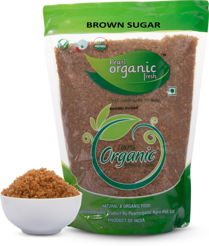 Pearl Organic Fresh Organic Brown Sugar Unrefined | Chemical Free | Sulphur Free Natural Sugar Sugar(500 g)