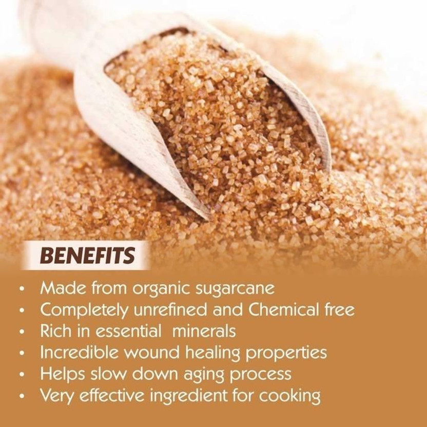 ORGANIC HERBS BROWN SUGAR Country Side Brown Sugar , Mineral Rich - Raw - Luscious Sugar(450 g)