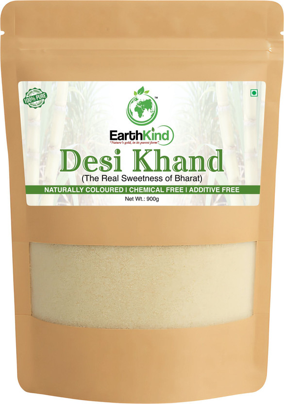 Earthkind Desi Khand | Raw Organic Sugar | Unrefined & Natural | Chemical-Free Sugar(900 g)