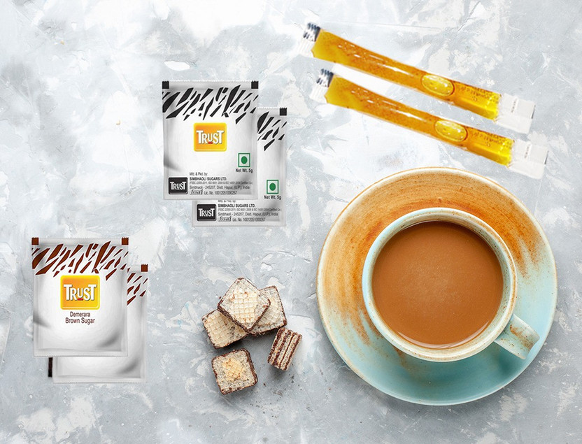 TrUST White sugar sachet(5*800)/Brown sugar Sachets(5*800)/Honey Sachets(8gm.*80) Brown Sugar(8640 g, Pack of 1680)