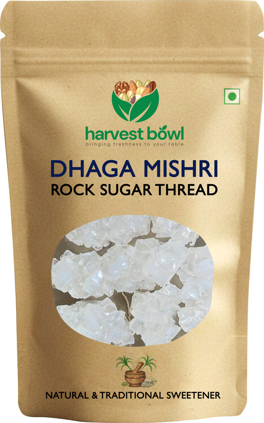 Harvest Bowl Dhaga Mishri (Thread Crystal Sugar) |Traditional Sweetener for Pooja & Ayurveda White Sugar(400 g)