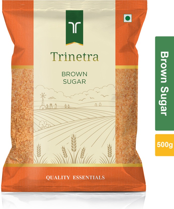 Trinetra Best Quality Brown Sugar-500gm (Pack Of 1) Sugar(500 g)