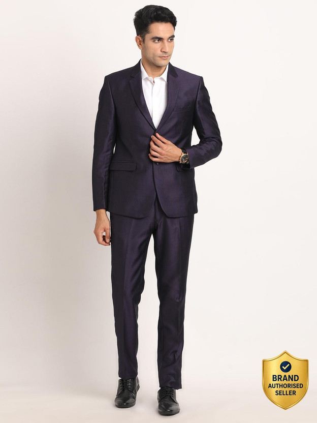 TURTLE 2 Piece Suit Textured Men Suit