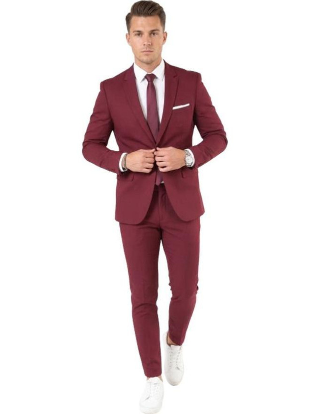 HUMJOLI HUMJOLI MENS WEAR Slim Fit Single Breasted 2 Piece (Coat and Pant) Solid Men Suit - Flipkart Deal