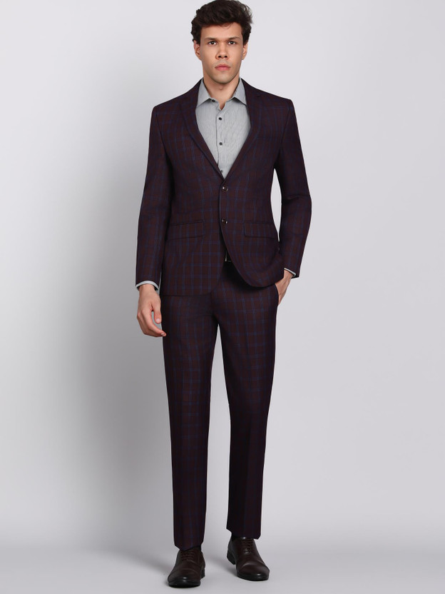 PARK PARK AVENUE 2 Piece Suit Checkered Men Suit - Flipkart Deal