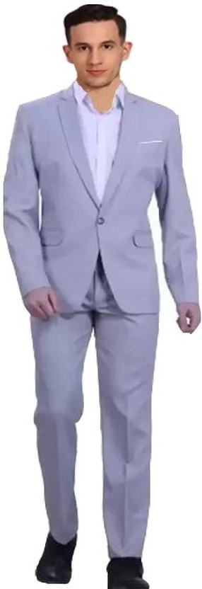 HUMJOLI MENS WEAR Slim Fit Casual, Single Breasted 2 Piece Solid Men Suit