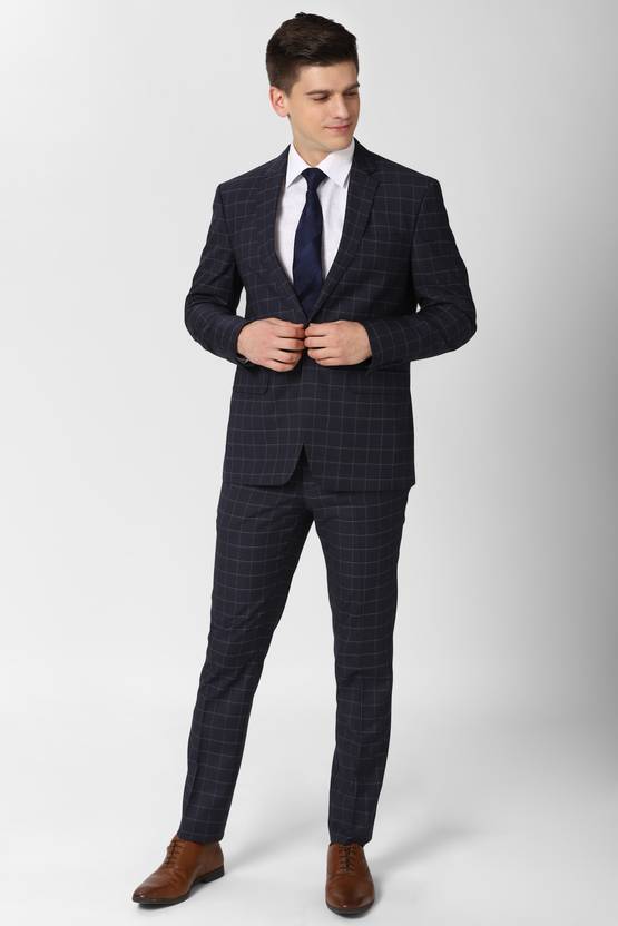 PETER ENGLAND Suit Checkered Men Suit Buy PETER ENGLAND Suit