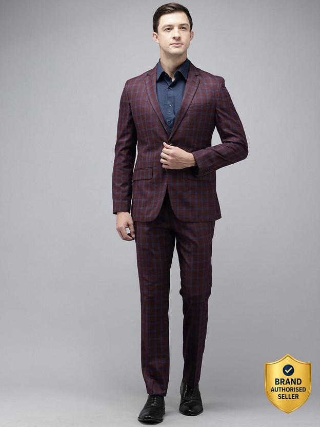 PARK PARK AVENUE 2 Piece Suit Checkered Men Suit - Flipkart Deal