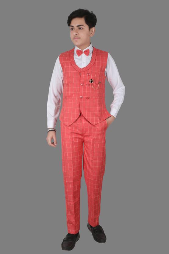 Eliq 3 Piece Suit Checkered Boys Suit - Buy Eliq 3 Piece Suit Checkered  Boys Suit Online At Best Prices In India | Flipkart.Com