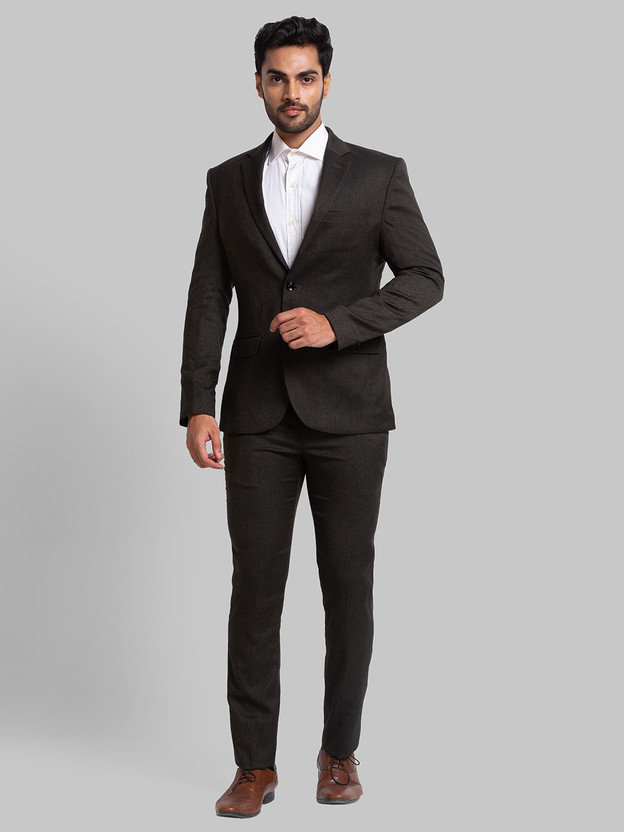 PARX 2 Piece suit Self Design Men Suit