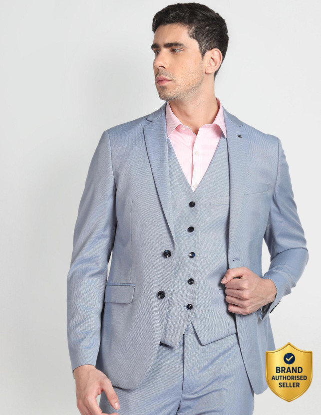 ARROW Reversible Waistcoat Three Piece Suit Solid Men Suit