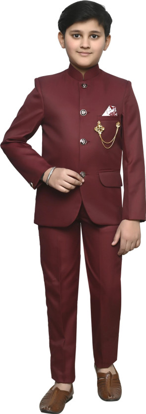 VALUE VALUE CREATION 2-Piece Suit Set Solid Boys Suit - Flipkart Deal