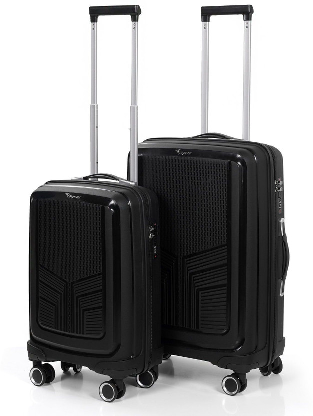 FLYEVER AIRELLON PRO - (Small 55 cm Cabin Size | Medium 66 cm Check-in Size) Cabin & Check-in Set 8 Wheels - 24 inch