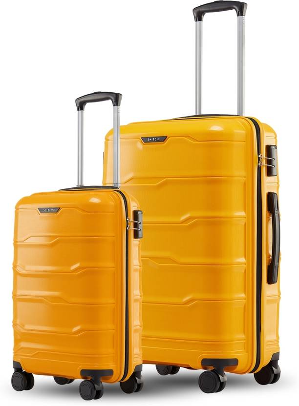 Snitch Hard Body Set of 2 Luggage 8 Wheels - Vector - Yellow