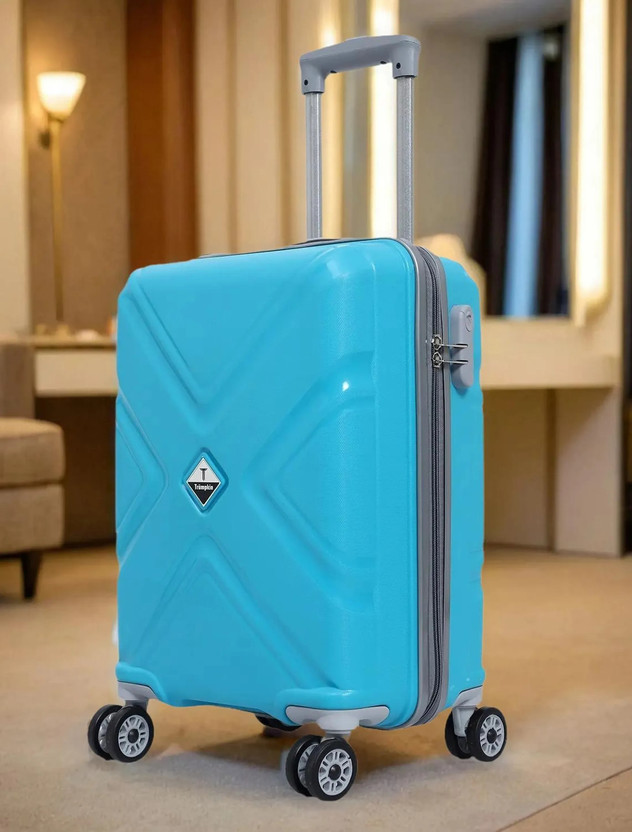 Trumpkin Trumpkin Trolley Bags for Travel, 4 Wheel Small Luggage, Hard Side Cabin Bag Sky Blue Cabin Suitcase 4 Wheels - 20 inch - Flipkart Deal