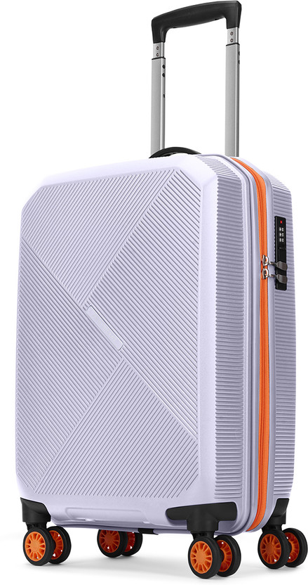 ARISTOCRAT Apex Hard Side Polypropylene Luggage | Trolley Bag with Combination Lock Cabin Suitcase 8 Wheels - 22 Inch