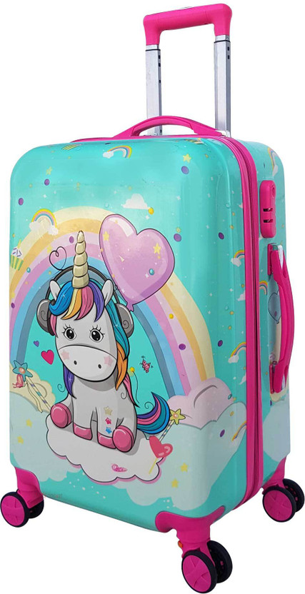 GOCART Kids Trolley Rolling Suitcase With Carry On Hard Shell Lightweight Travel Bag Cabin Suitcase 4 Wheels - 24 inch