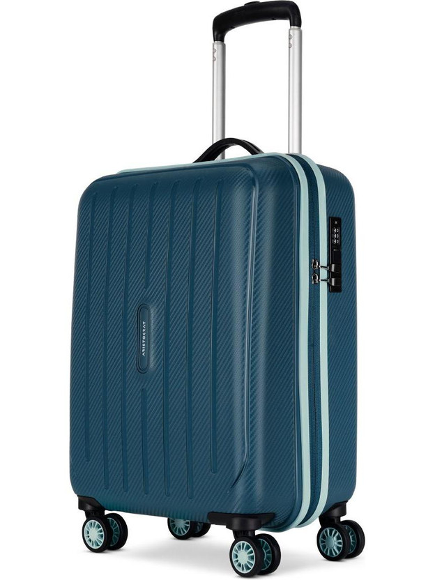 ARISTOCRAT Photon Max Hard Side Luggage | Trolley Bag With Flushed Combination Lock Cabin Suitcase 4 Wheels - 22 Inch